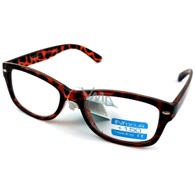 Berkeley Reading dioptric glasses +1.5 plastic orange-brown black spots 1 piece R4007-15 INfocus
