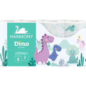 Harmony Kids Dino Unscented Toilet Paper 17,5 m 3 ply 8 pieces