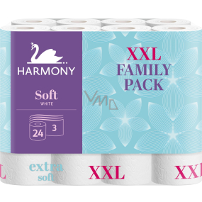 Harmony Soft white unperforated toilet paper 15,7 m 3 ply 24 pcs