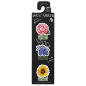 If Mini Marks Magnetic Mini Bookmark Flowers 3 pieces
