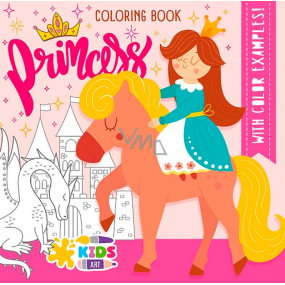 Ditipo Princess square colouring book 18 pages A4 210 x 297 mm