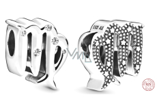 Charm Sterling silver 925 Zodiac sign Sparkling Virgo, bead for bracelet