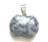 Sodalite Apple of Knowledge pendant natural stone 1,5 cm, communication stone