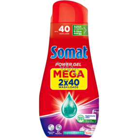 Somat All in 1 Power Gel Hygiene Fresh dishwasher gel for hygienic cleanliness and shiny shine 80 doses 2 x 720 ml, duopack