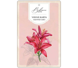 Bohemia Gifts Aromatic scented card Red flowers delicate and pure fragrance 10,5 x 16 cm