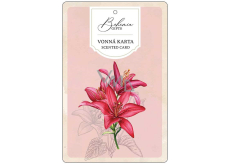 Bohemia Gifts Aromatic scented card Red flowers delicate and pure fragrance 10,5 x 16 cm