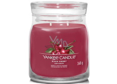 Yankee Candle Black Cherry - Ripe cherry scented candle Signature medium glass 2 wicks 368 g