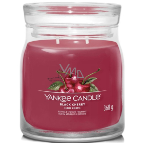 Yankee Candle Black Cherry - Ripe cherry scented candle Signature medium glass 2 wicks 368 g