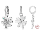 Sterling silver 925 Four-leaf clover for luck, bracelet pendant sxmbol