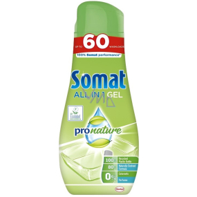 Somat All in 1 Pronature dishwasher gel with natural ingredients 60 doses 1080 ml