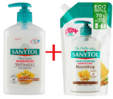 Sanytol Nourishing Almond Milk & Royal Jelly Disinfectant Soap 250 ml dispenser + 500 ml refill, duopack