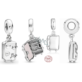 Charm Sterling silver 925 Suitcase opening, travel bracelet pendant