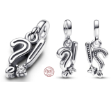 Charm Sterling silver 925 Exclamation mark and question mark - Mini medallion, bracelet pendant