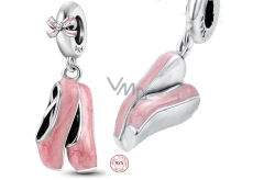 Charm Sterling silver 925 Chic style - pink ballerinas - ballet, pendant for bracelet interests