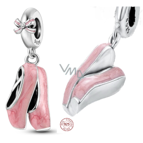 Charm Sterling silver 925 Chic style - pink ballerinas, bracelet pendant interests