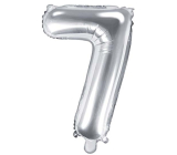 Ditipo Foil inflatable balloon number 7 silver 35 cm 1 piece