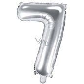 Ditipo Foil inflatable balloon number 7 silver 35 cm 1 piece