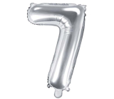 Ditipo Foil inflatable balloon number 7 silver 35 cm 1 piece