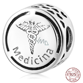 Charm Sterling silver 925 Medicine symbol bead on bracelet job