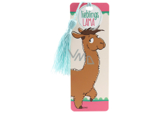 Nici ASST Favorite Llama bookmark with fabric tag 15,5 x 5,5 cm