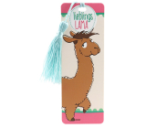 Nici ASST Favorite Llama bookmark with fabric tag 15,5 x 5,5 cm