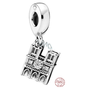 Charm Sterling silver 925 Notre Dame, travel bracelet pendant