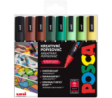 Posca Universal acrylic marker set 1,8 - 2,5 mm Earth mix earth tones 8 pieces PC-5M