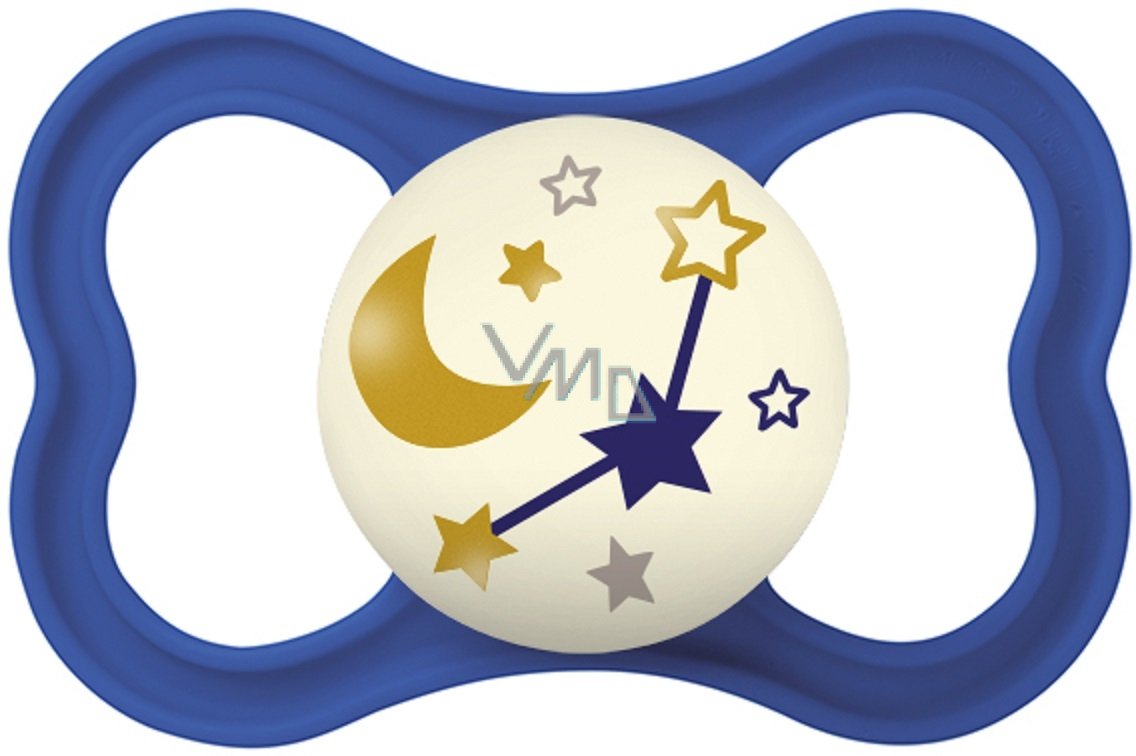 Mam Air Night silicone orthodontic pacifier 6+ months Blue with stars - VMD  parfumerie - drogerie