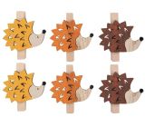 Hedgehogs on peg 3 cm 6 pieces