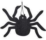 Black wooden spider for hanging 12 x 8,5 cm