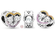 Charm Sterling silver 925 Disney Lion King - Simba and Nala, bead for bracelet
