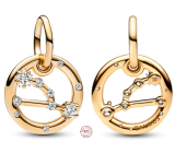 Charm Sterling silver 925 Gold plated Zodiac sign Taurus, bracelet pendant