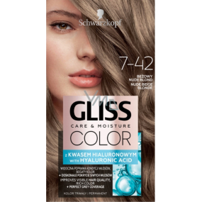 Schwarzkopf Gliss Color hair color 7-42 Natural Beige Blonde 2 x 60 ml