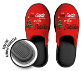 Nekupto Slipper shop Gift slippers size 39-40 Santa doesn't have a chance we believe in Santa Claus 1 pair