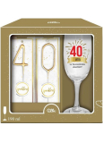 Albi Birthday set with sparkler 40 Welcome to the fantastic decade! 190 ml