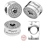 Sterling silver 925 Happy Anniversary bead for bracelet