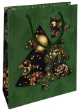 Nekupto Gift paper bag 14 x 11 x 6,5 cm Christmas tree green