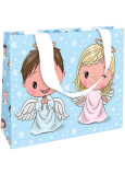Nekupto Gift paper bag with embossing 23 x 18 cm Christmas angels
