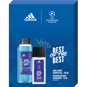 Adidas UEFA Champions League Best of The Best perfumed deodorant glass 75 ml + shower gel 250 ml, cosmetic set for men