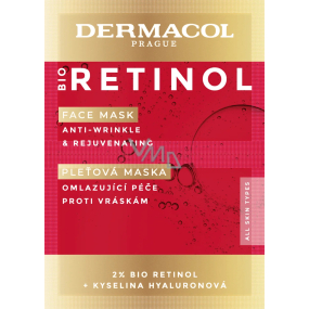 Dermacol Bio Retinol Anti-Wrinkle Rejuvenating Mask 2 x 8 ml