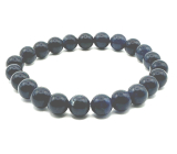 Sapphire bracelet elastic natural stone, ball 8 mm / 16-17 cm, stone of wisdom, truth and intuition