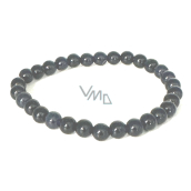 Sapphire bracelet elastic natural stone, ball 6 mm / 16 - 17 cm, stone of wisdom, truth and intuition