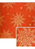 Nekupto Christmas gift wrapping paper 70 x 150 cm Red, golden snowflake stars