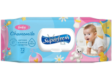 Superfresh Chamomile wet wipes for children 72 pieces