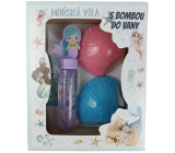 Bohemia Gifts Sea fairy bath bomb 2 x 50 g + bubble bath 30 ml, cosmetic set for children