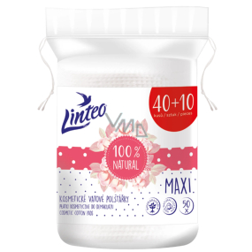 Linteo Maxi 100% Natural cosmetic cotton pads 50 pcs