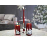 Lima Relief Church candle burgundy cylinder 50 x 100 mm