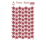 Arch Holographic decorative stickers stars red plain 12 x 18 cm