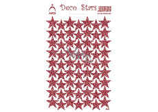 Arch Holographic decorative stickers stars red plain 12 x 18 cm