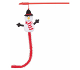 Trixie Christmas toy snowman on rod for cats 31 cm